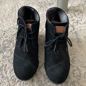 Black TOMS ankle boots